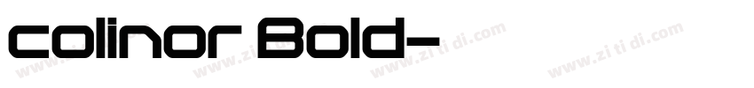colinor Bold字体转换